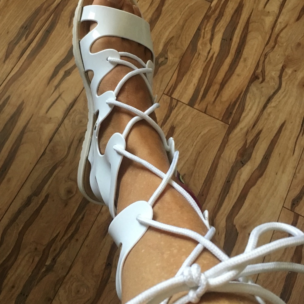 C Label High Gladiator White Jelly Shoes
